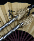 Handmade Chinese Kung Fu Sword Pair With Stainless Steel Blade And Brass Fittings 33 Inch Overall 25 Inch Blade Wood Handle