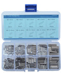 Heavy Duty Workhorse 304 Stainless Steel M2 And M2.5 Slotted Spring Pin Kit, 300Pcs with M2x6, 8, 10, 12, 16 And M2.5 Sizes in case