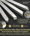 Top Shelf 5 Piece 4x4mm Alloy Steel Lathe Cutter Set For Mini Lathes showcasing heat-treated high-hardness steel construction.