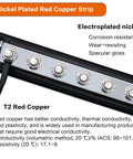 Hella Heavy Duty Copper Bus Bar Providing 600 Amp Juice For Rock Solid 8 Way Distribution Block Grounding And Smooth Auto Battery Wiring In Classic Red And Black, nickel plated with M10 studs.