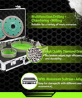 Diamond Tile Hole Saw Kit With 8 Diamond Core Bits Finger Bit Chamfer Bit Adapter And Tile Blade in open case