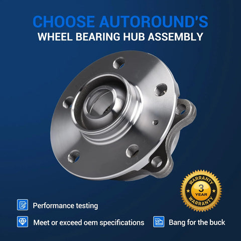 Front And Rear Wheel Bearing And Hub Assembly For Audi 2008 To 2015 A4 A5 A6 A7 Quattro Allroad Q5 RS5 S4 S5 S6 S7 S8 SQ5 AWD Drop In Fit Replacement High Quality close-up