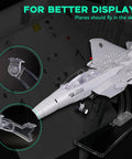 Close-up of Dope F15 Eagle Fighter Jet Model Kit With Display Stand, showcasing detailed cockpit and stand features.