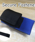 Durable Nylon Diving Scissors Strap Pouch for BCDs and Gear Belts with secure black fastener on blue strap