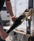 Person using Heavy Duty Ratchet Strap Tightening Handle For 2 Inch 3 Inch And 4 Inch Straps Black Polycarbonate Grip