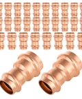 30 Pack Heavy Duty Copper Press Fit Coupling Reducer 1 1 2 Inch By 3 4 Inch Plumbing Connector displayed in a product arrangement.
