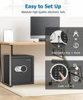 2.3 Cu Ft Fireproof Home Safe With Digital Keypad Electronic Lock Removable Shelf And Adjustable Rails Ideal For Storing Money Cash