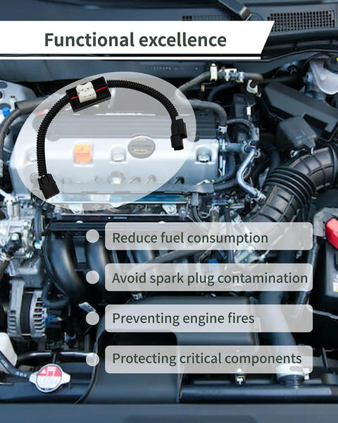 Plug N Play Engine Tune Up Harness For Honda 3 Point 5 L V6 connected in engine bay, designed to improve performance.