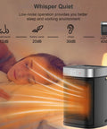 Compact Indoor Space Heater With Remote Thermostat And 12 Hour Timer 1500W PTC Ceramic Heater For Bedroom Or Office