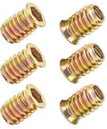Built To Last Durable Threaded Insert Nuts For Wood With Hex Drive M5x10mm Set Of 20, Zinc Plated Carbon Steel Wood Fasteners
