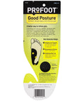 Good Posture Orthotic Insole packaging for Men 8 to 13 with arch support and stabilizing heel cup for comfort and pain relief.