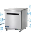 Badass Commercial Undercounter Freezer Delivers 6.5 Cubic Feet Of Frost Inside A Slick 27 Inch Stainless Steel worktop with easy swing doors.