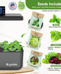 All In One Hydroponics Growing System Kit With Seeds Featuring 12 Pods Indoor Herb Garden And LED Grow Light