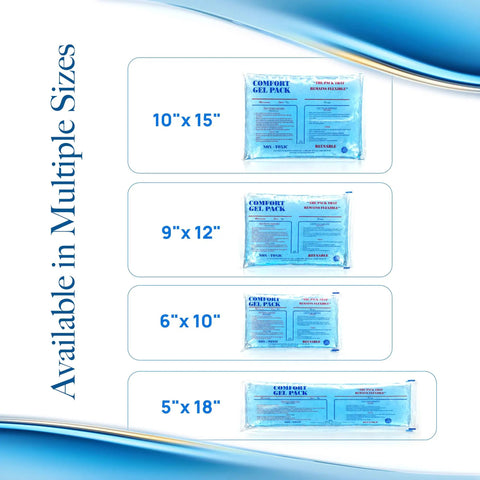 Cozy Gel Ice Pack 10x15 Inches for Targeted Pain Relief Flexible Reusable Cold Therapy for Back Neck Shoulders and Joints display