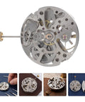 Automatic Skeleton Watch Movement For Wristwatch Repair And Watchmaking Parts Copper Silver Finish Durable Craftsmanship