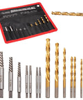 14 Piece Screw Extractor Set For Stripped Screws And Broken Bolts HSS Left Handed Drill Bits And Damaged Nut Removal Kit