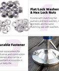 150 Pcs Metric 304 Stainless Steel M6 Hex Lock Nuts, Flat Washers, And Split Lock Washers Kit with example application