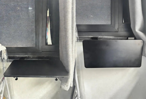 Foldable Wooden Window Sill Extender Wall Mounted Drop Leaf Extension Shelf For Compact Apartments on window ledge.