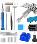 All In One Metal Watch Repair Tool Kit With 51 Pieces Including band link pin remover, screwdrivers, and tools for DIY