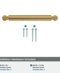 Balata 5 1/16 Inch Center To Center Champagne Bronze Cabinet Pull For Cabinets And Drawers 5 9/16 Inch Overall Length Transitional Style Model BP37624CZ with installation screws