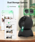 Straight Up Reliable Indoor Security Cam With Smooth 1080P HD Stream And Effortless Dual Band WiFi Pairing For Pets And Little Ones With Solid Night Vision Instant Motion Pings Two Way Chat And Plug Play SD Or Cloud Backup with dual storage options displayed on phone and camera