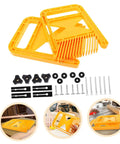 Built Damn Tough Woodworking Featherboard For Table Saw Safety And Router Tables Featuring Zero Slip Grip Design Durable High Grade Material Shop Essential Gear, yellow with non-slip rubber fingers.