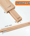 Heavy Duty Wooden Drawer Slides Bottom Mount Cabinet Tracks Straight Up Reliable Smooth Gliding Action dimensions with measurements on wood.