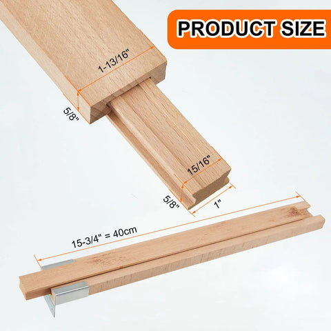 Heavy Duty Wooden Drawer Slides Bottom Mount Cabinet Tracks Straight Up Reliable Smooth Gliding Action dimensions with measurements on wood.
