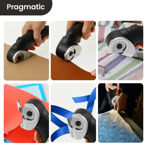 Heavy Duty Cordless Electric Scissors With Rechargeable Power Shears For Cuttin Cardboard Cloth Leather And Carpet Features slick ergonomic grip cutting through various materials.