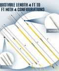 Hawaiian Sling 7ft Beefy Fiberglass Pole Spear for Spearfishing and Underwater Hunting with configurations and tips