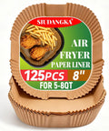 125 Pack Disposable Air Fryer Parchment Paper Liners For Ninja Pro AF141 AF142 AG301, Round Bowl Design Prevents Sticking