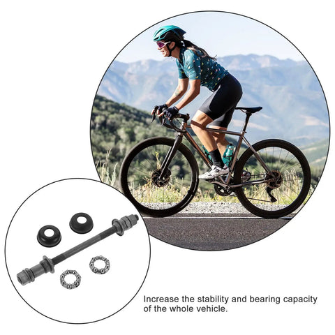No Sweat Rear Axle Replacement For Mountain Bike 180mm Steel Shaft With 25mm Bearing And Washers Corrosion Resistant Diy Wheel Hub Fix.