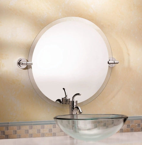 22 Inch By 22 Inch Frameless Pivoting Tilting Chrome Bathroom Mirror Nail Your Best Angle Every Time With Super Reflective Finish