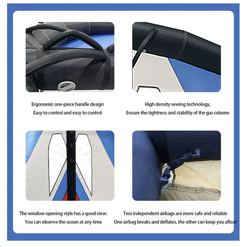 Inflatable Wing Foil For Kitesurfing And Windsurfing Handheld Surfboard Wing Kite With Window Design Built In Inflator