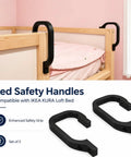 Heavy Duty Safety Handles For Loft Bed Ladders With KURA Style Rails, Non Slip Grip For Kids, Easy Install And Secure Mount