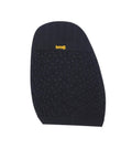 Durable Rubber Half Sole And 7mm Heel Replacement For Ice And Snow, 4.5mm Thick Lugged Traction Sole, Black, Top View