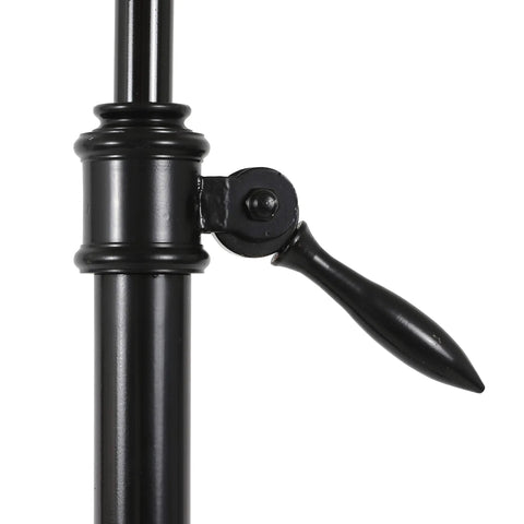 Adjustable mechanism of Oil Rubbed Bronze Floor Lamp With Adjustable Height And White Linen Shade, Steel Construction