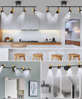 4 Light Plug In Vanity Lights For Bathroom And Kitchen Counter Over Mirror, Modern Vanity Light Fixtures With Adjustable Heads