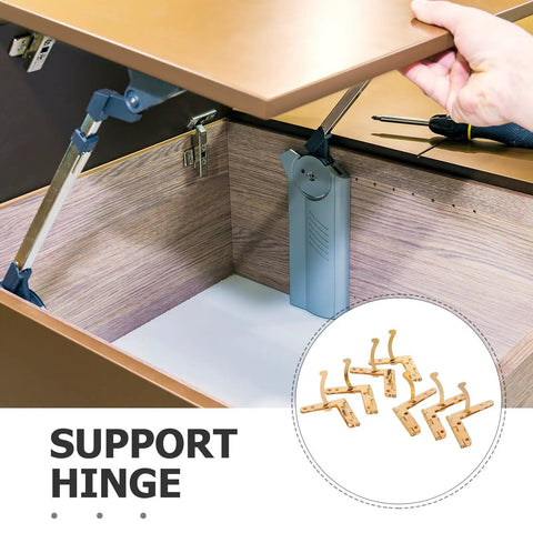 Heavy Duty Bent Corner Hinge Set, 92 Degree 8 Hole Iron Folding Hinges, 31x36mm in cabinet installation