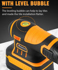 Pro Grade Tile Vibration Tool For Fast Tile Installation, 6 Gear Adjustable Vibration Up To 12000 RPM, Includes 2 Batteries, level bubble