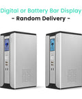 Compact 30000mAh Battery Backup Uninterruptible Power Supply with digital display, USB-C & DC ports for routers and modems.