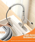 Pull Out Kitchen Faucet With Sprayer Low Lead Pro Grade Single Handle Pull Down Sprayer Brushed Nickel Finish