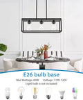 3 Light Linear Kitchen Island Chandelier Dope Matte Black With Rectangular Clear Glass Shades installed above dining table
