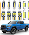 Toyota Tacoma Interior LED Light Kit Plug And Play Upgrade For 2005 2021 Models with installation tool and LED bulbs display