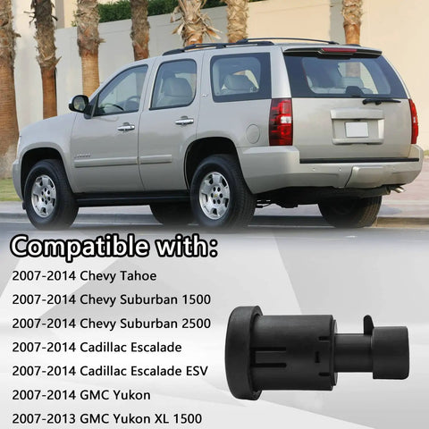 Rear Liftgate Window Glass Release Switch Button Replacement For 2007 To 2014 Tahoe Suburban Yukon Escalade GMC Models Fits Cadillac Escalade And More Easy Install Durable OEM Style Plug And Play Ready shown with Chevy SUV