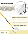 Telescoping Inspection Mirror With Fiberglass Pole, Lightweight And Durable, Extends From 4 To 8 Feet, 3.5 By 6 Inch Acrylic Mirror