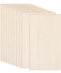 Front view: 12-pack basswood sheets, 12 x 8 x 1/13 in, light wood boards for crafts