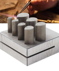 Drop Shape Disc Cutter Set In 45 Steel For Jewelry Making, pro grade die cutting tools on a workbench