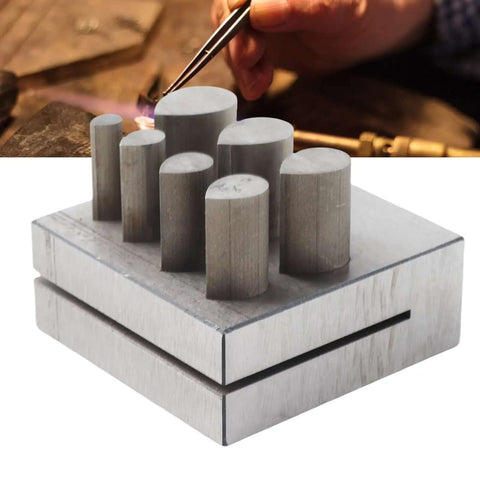 Drop Shape Disc Cutter Set In 45 Steel For Jewelry Making, pro grade die cutting tools on a workbench