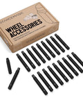 Extended Black Wheel Stud Conversion M12x1.5 for BMW 12x1.5 lug bolts, 93mm total, 20-pack with box